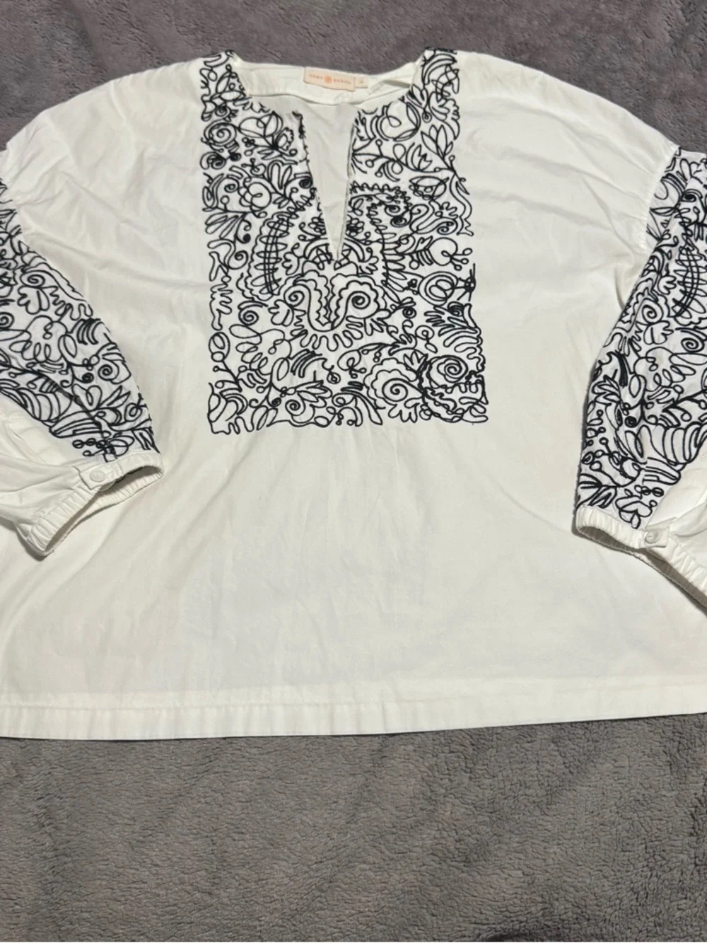 Tory Burch Embroidered Tunic Top
